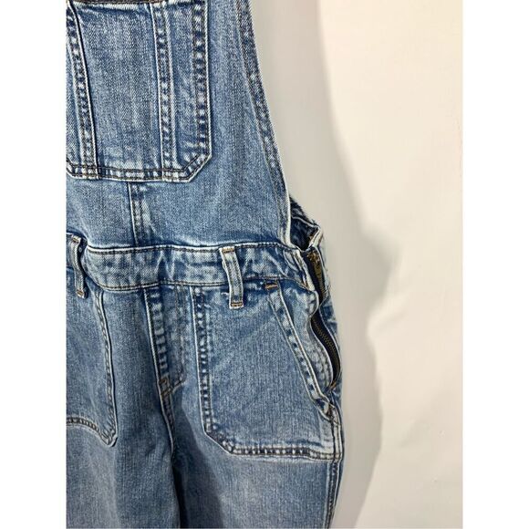 Old Navy Women's Adjustable Strap Side Zip Denim Overalls Blue Size 2 - Picture 6 of 9